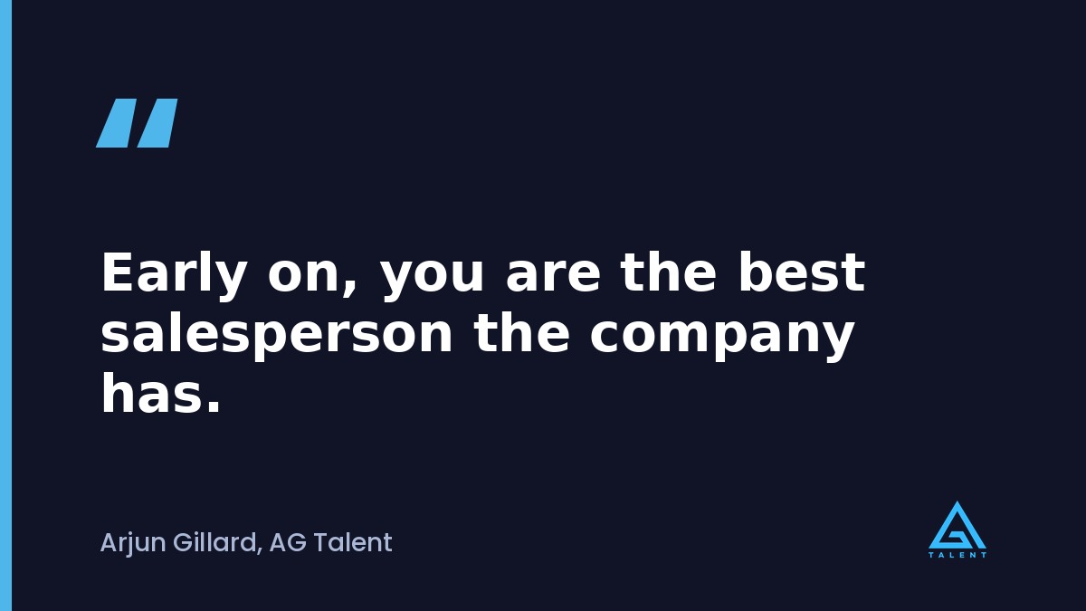 Quote on the founder selling the role