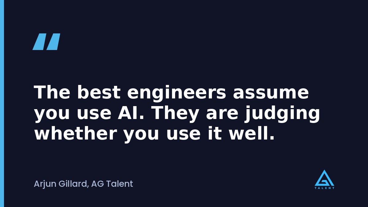 Pull quote reading the best engineers assume you use AI and are judging whether you use it well